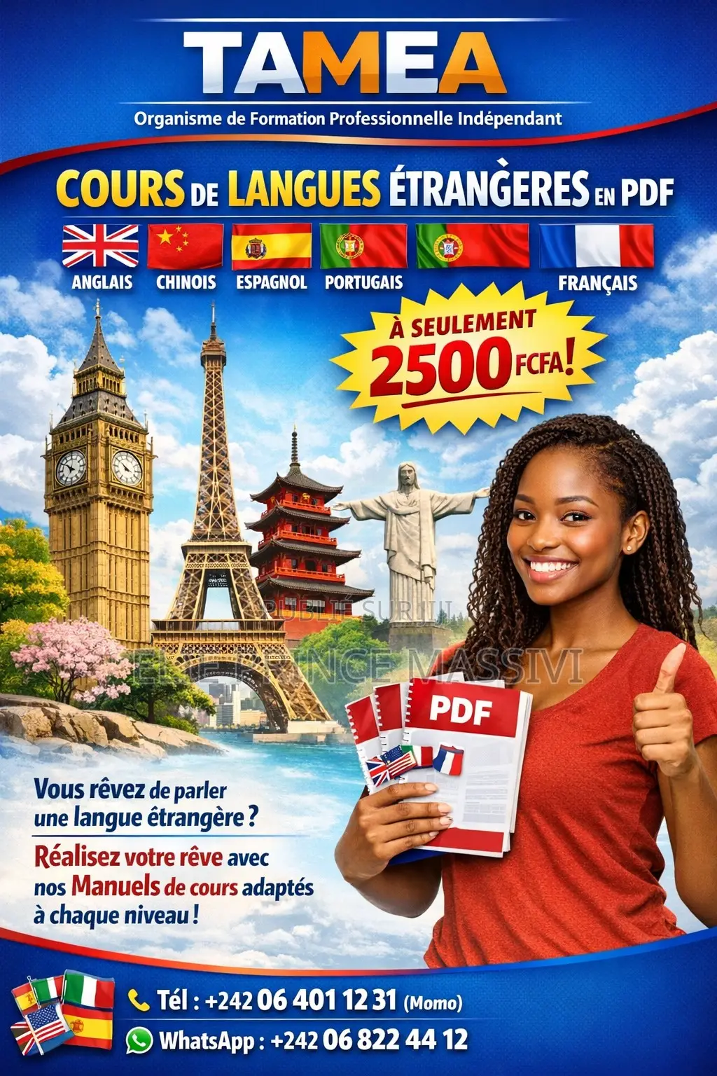 Fichiers PDF Et Cours D'anglais, d'Espagnol Et Chinois Par Whatsapp