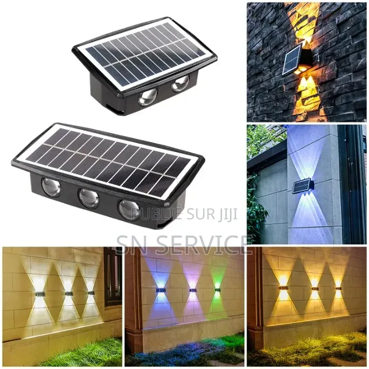 Applique Murale Led Solaire Multi Couleur 6 Lumières
