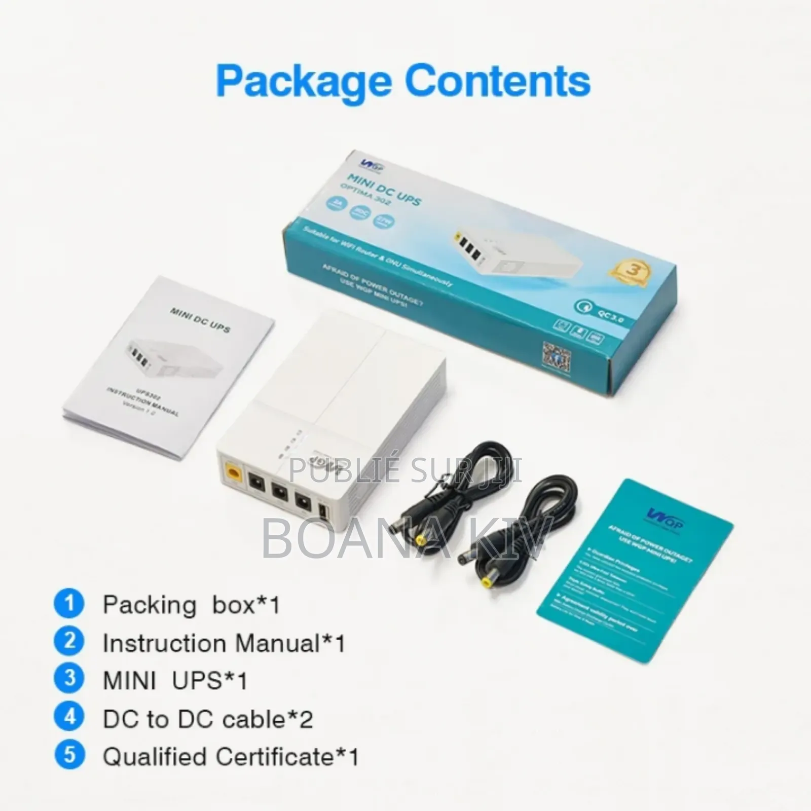 Mini DC UPS, Onduleur Pour Wifi