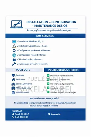 Installation Maintenance Windows/Linux – Services Informatiques