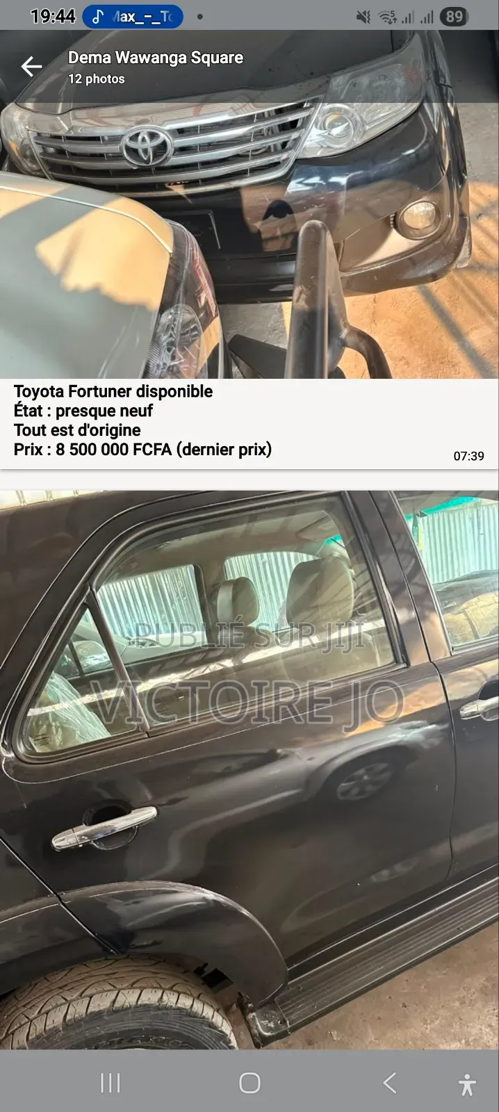 Toyota Fortuner 2017 Noir