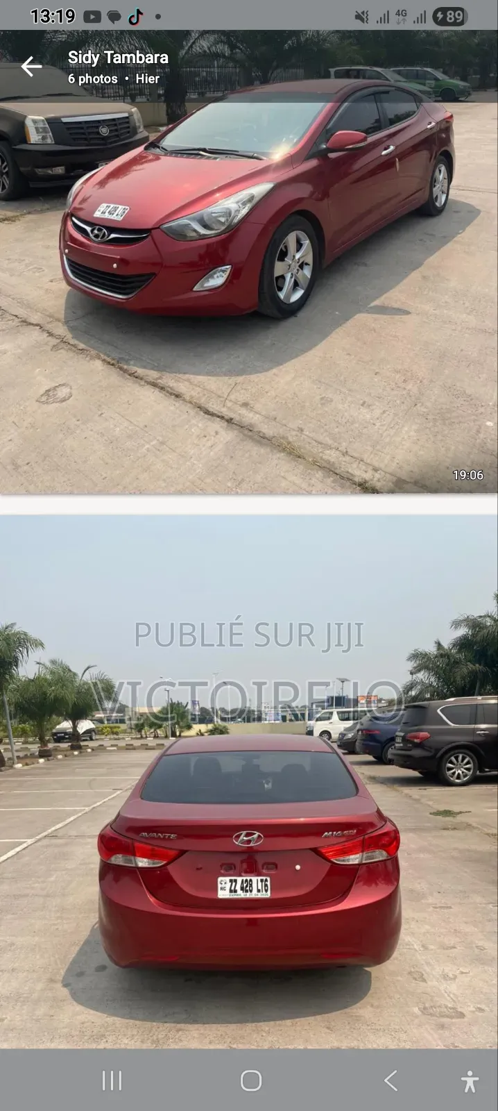 Hyundai Avante 2019 Rouge