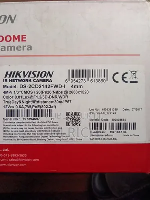 Caméra IP HIKVISION 4mp