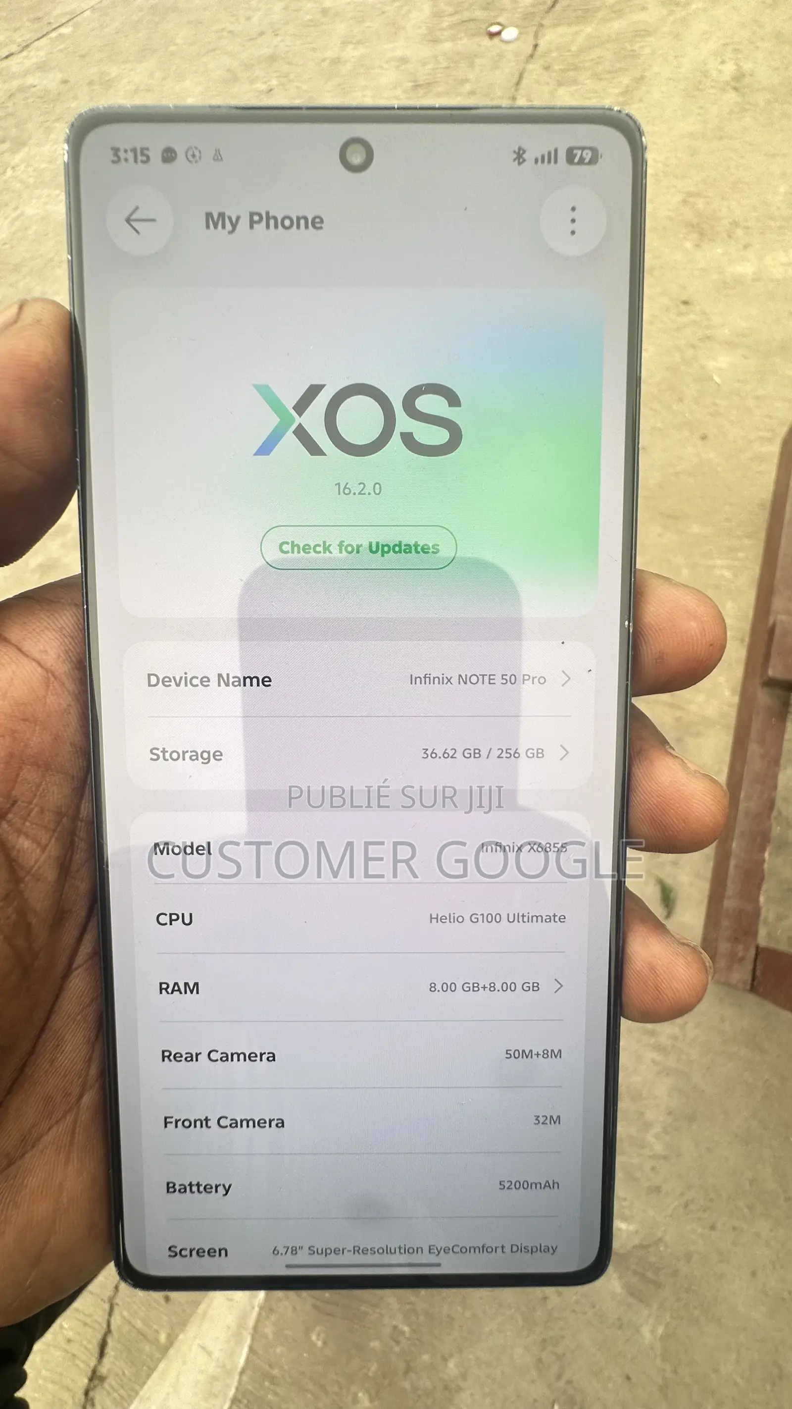 Infinix Note 50 Pro 256 GB Gris
