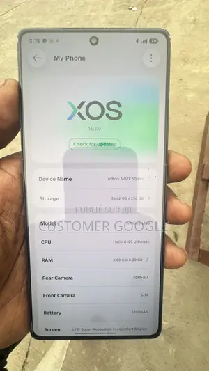 Infinix Note 50 Pro 256 GB Gris
