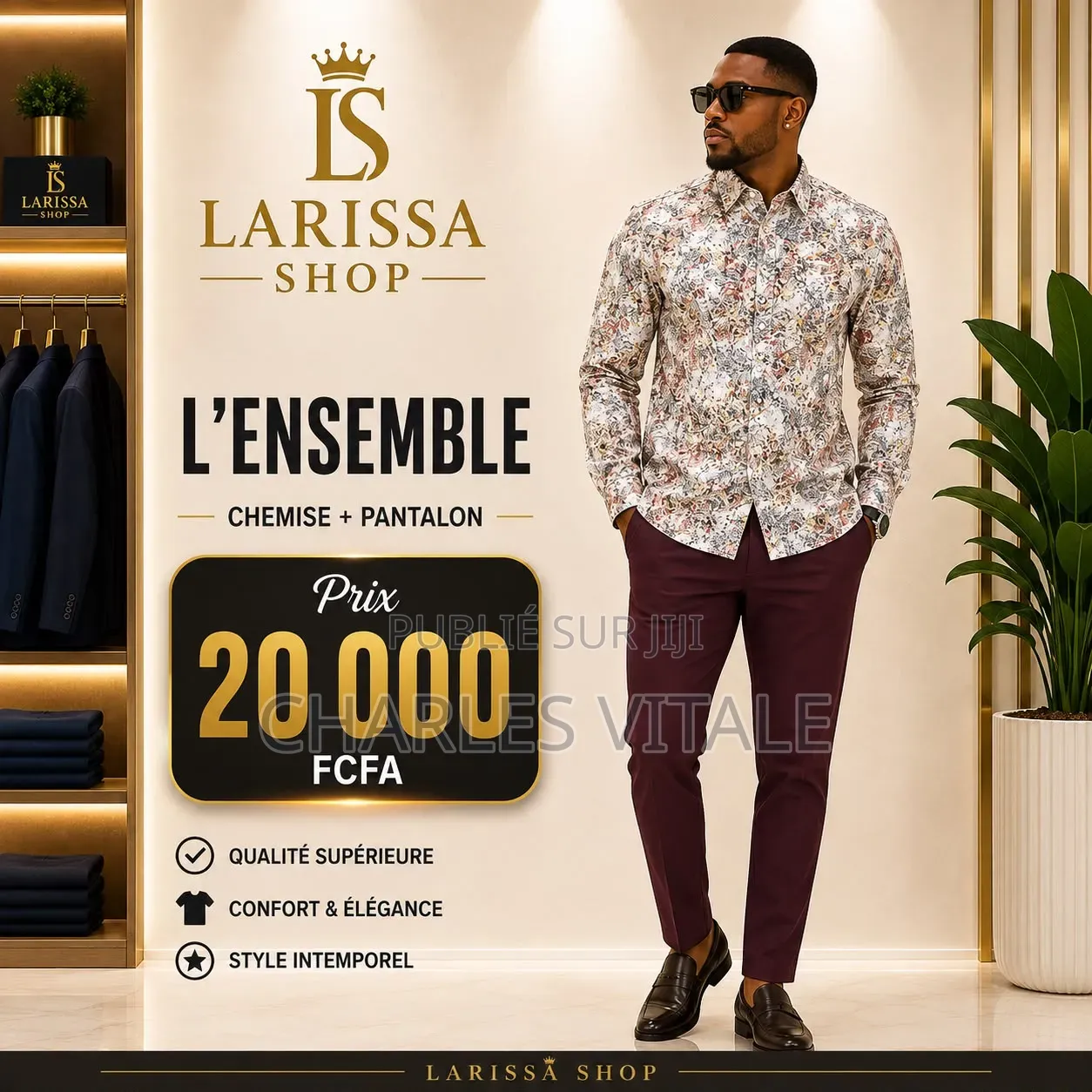Ensemble Chemise Kaki