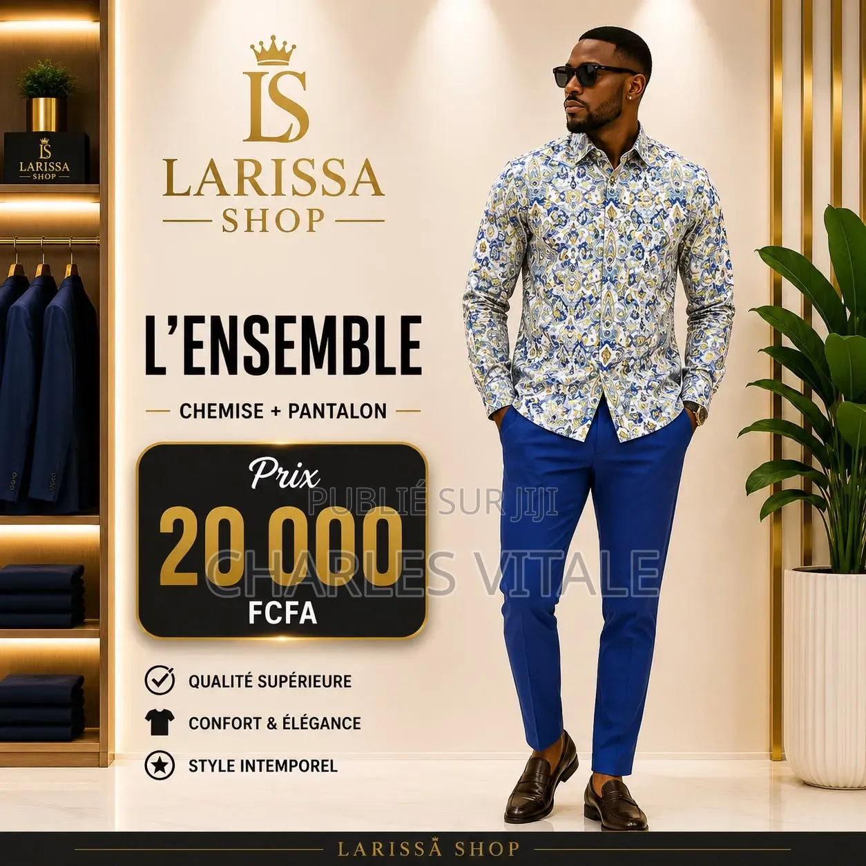 Ensemble Chemise Kaki