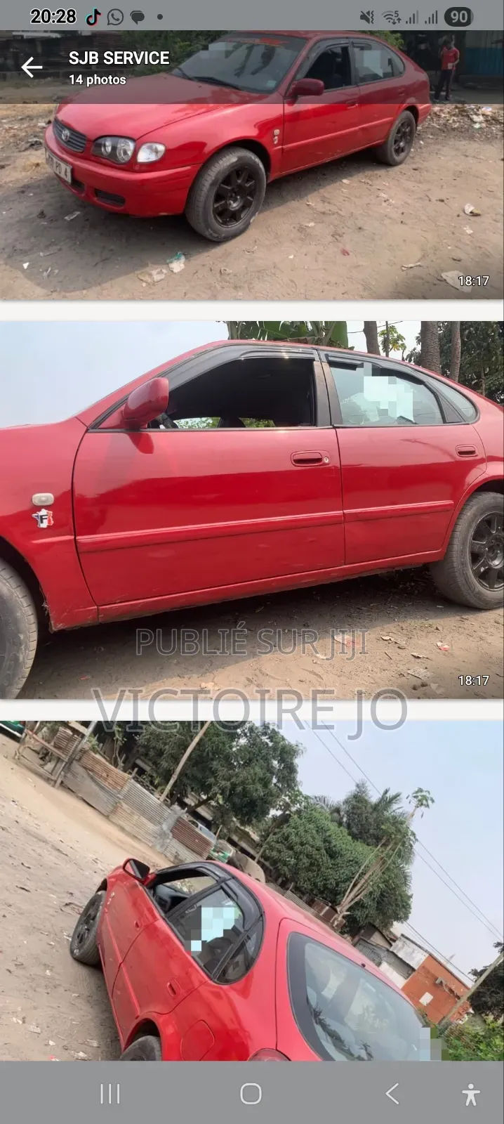 Toyota Corolla 2017 Rouge