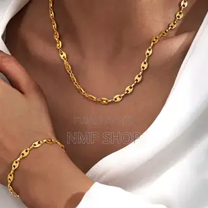 Ensemble Chaînette+Bracelet Graines Café 