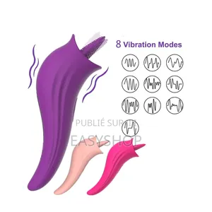 Stimulateur Langue Vibrante 8 Modes - Silicone Rechargeable