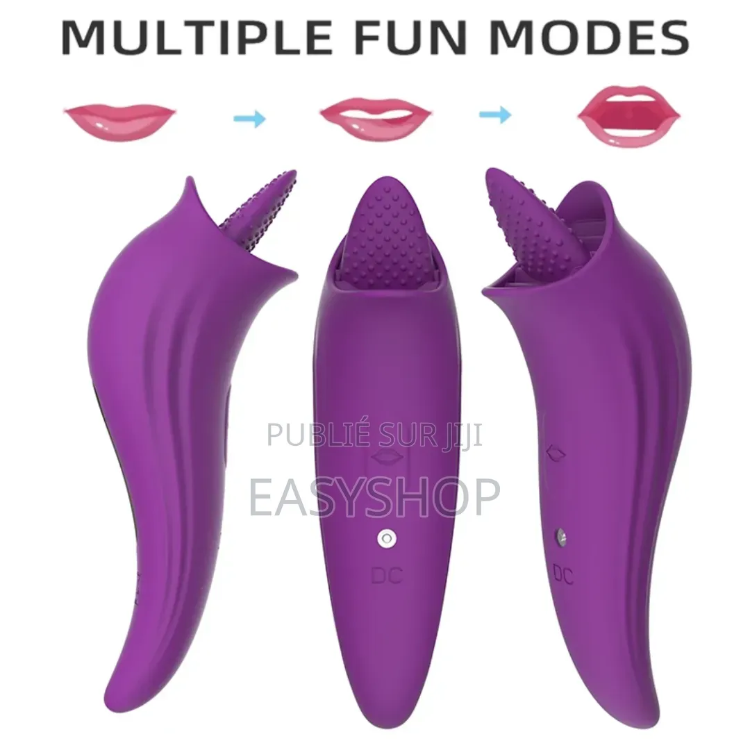 Stimulateur Langue Vibrante 8 Modes - Silicone Rechargeable