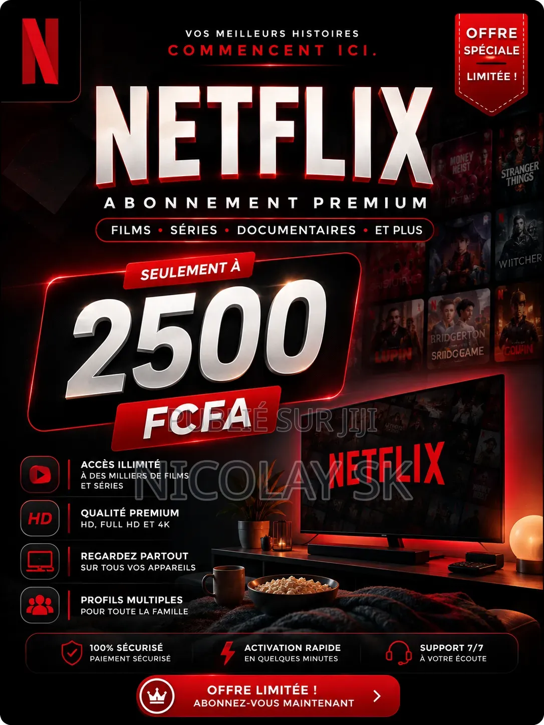 Achat Netflix en Ligne