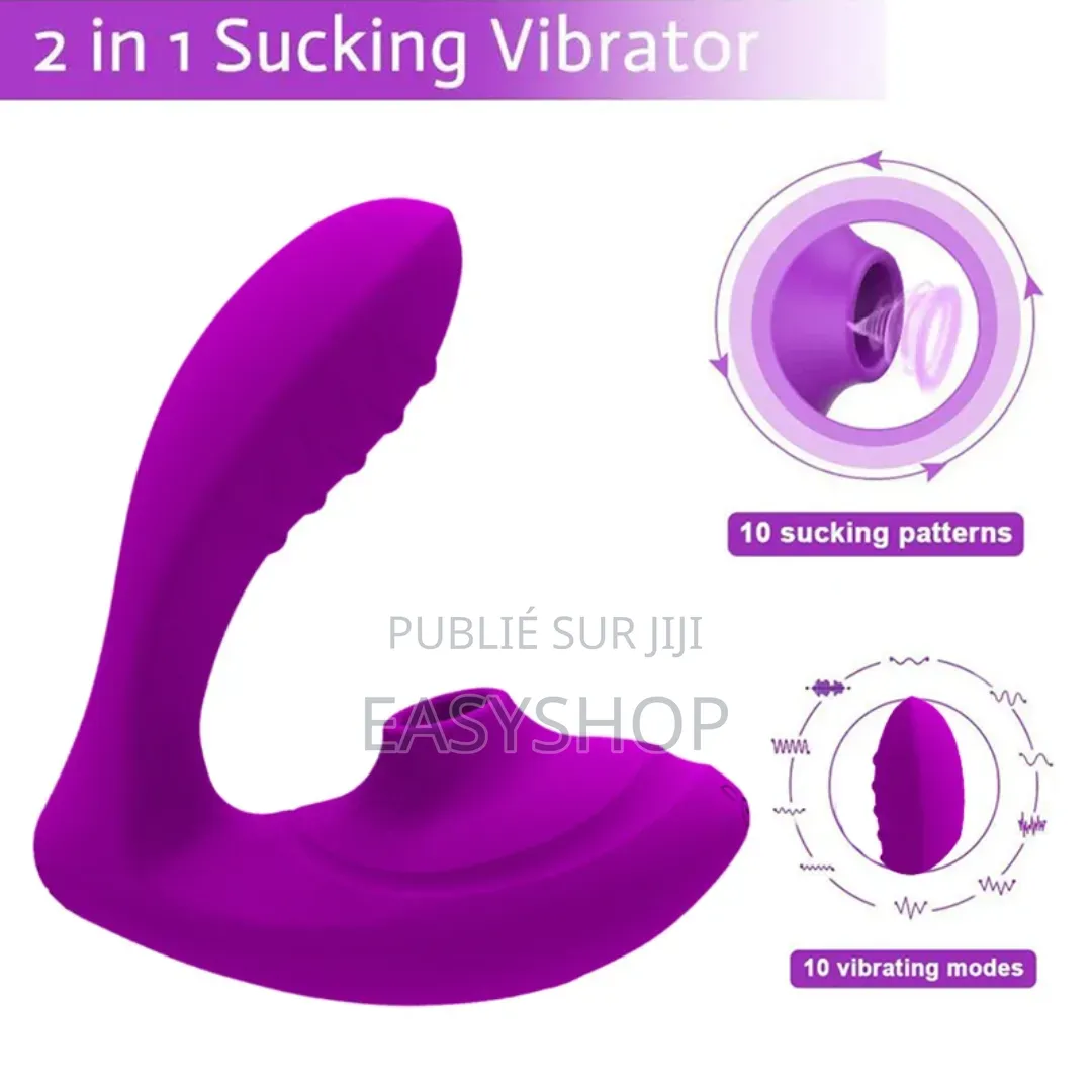 Vibrateur 2en1 Succion & Vibration - Silicone Rechargeable