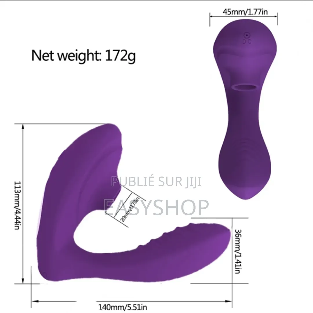 Vibrateur 2en1 Succion & Vibration - Silicone Rechargeable