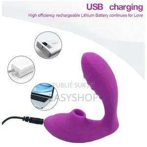 Vibrateur 2en1 Succion & Vibration - Silicone Rechargeable