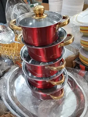 Complet Assiette Inox Rouge