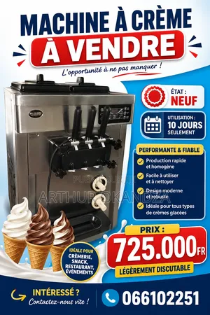 Vente d'Une Machine À Crème