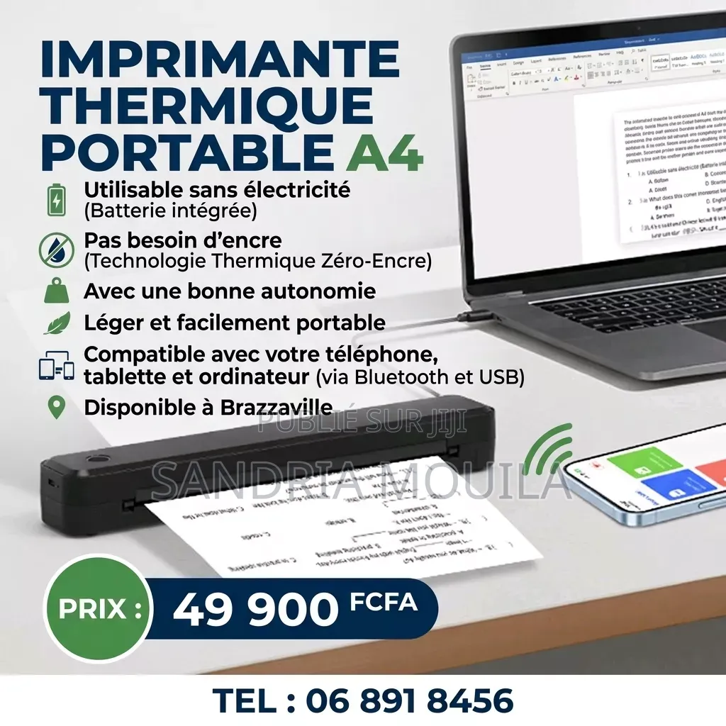 Mini Imprimante Thermique Portable