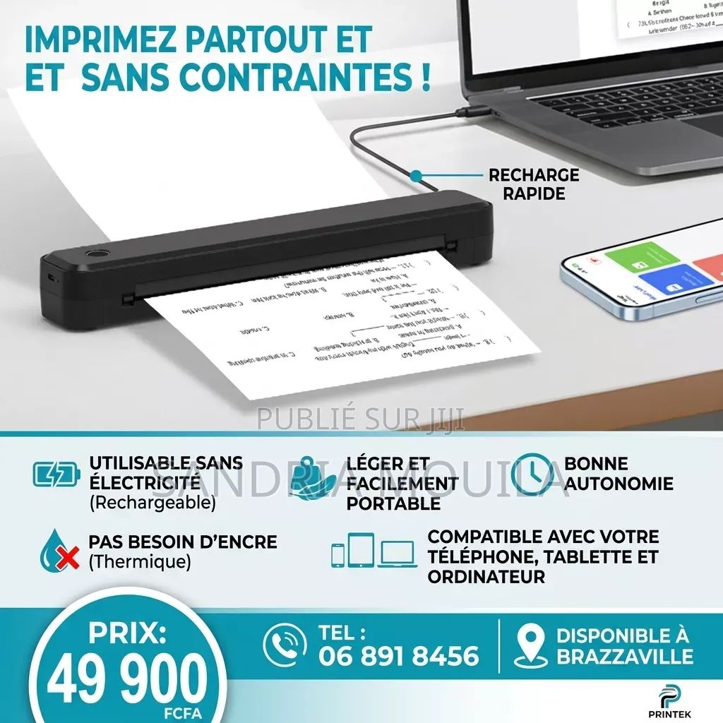 Mini Imprimante Thermique Portable