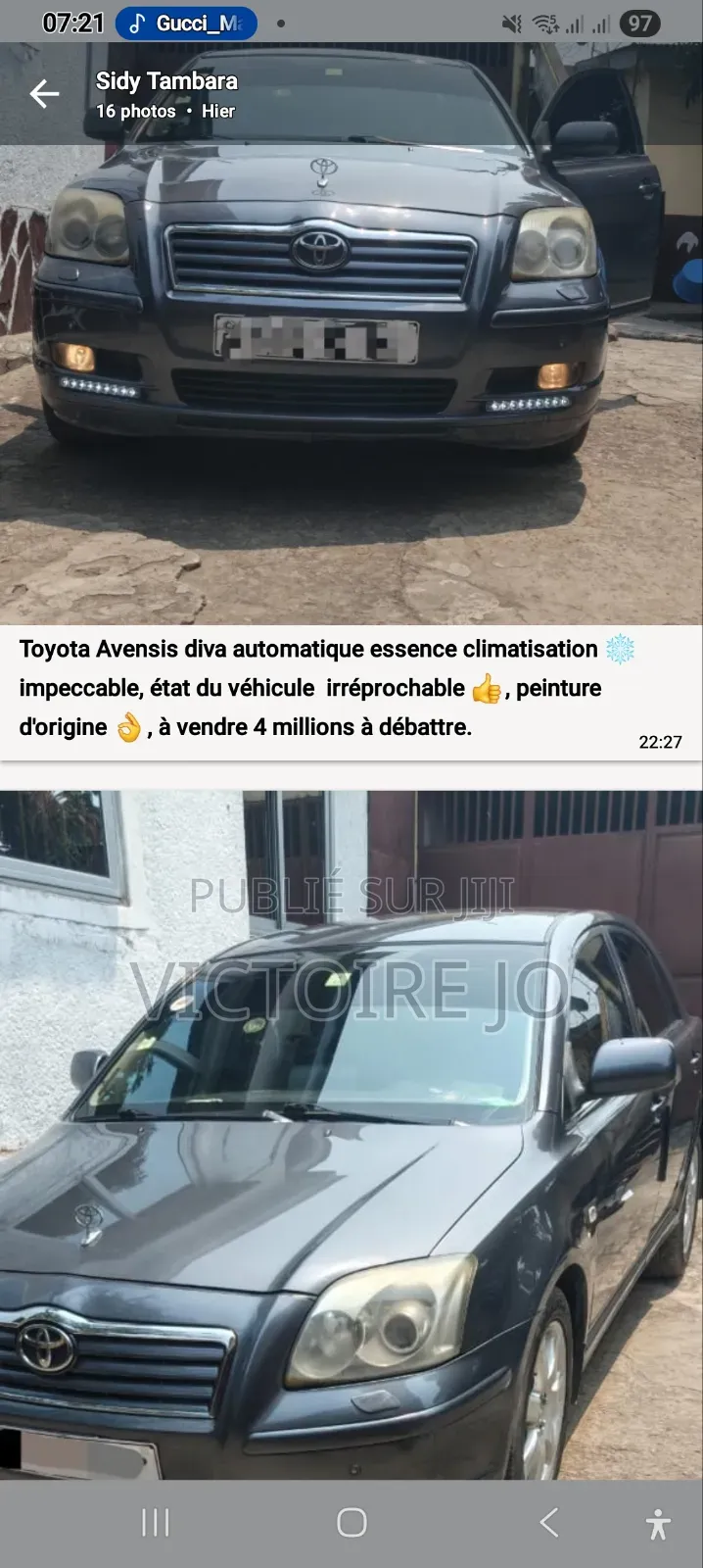 Toyota Avensis 2016 Gris
