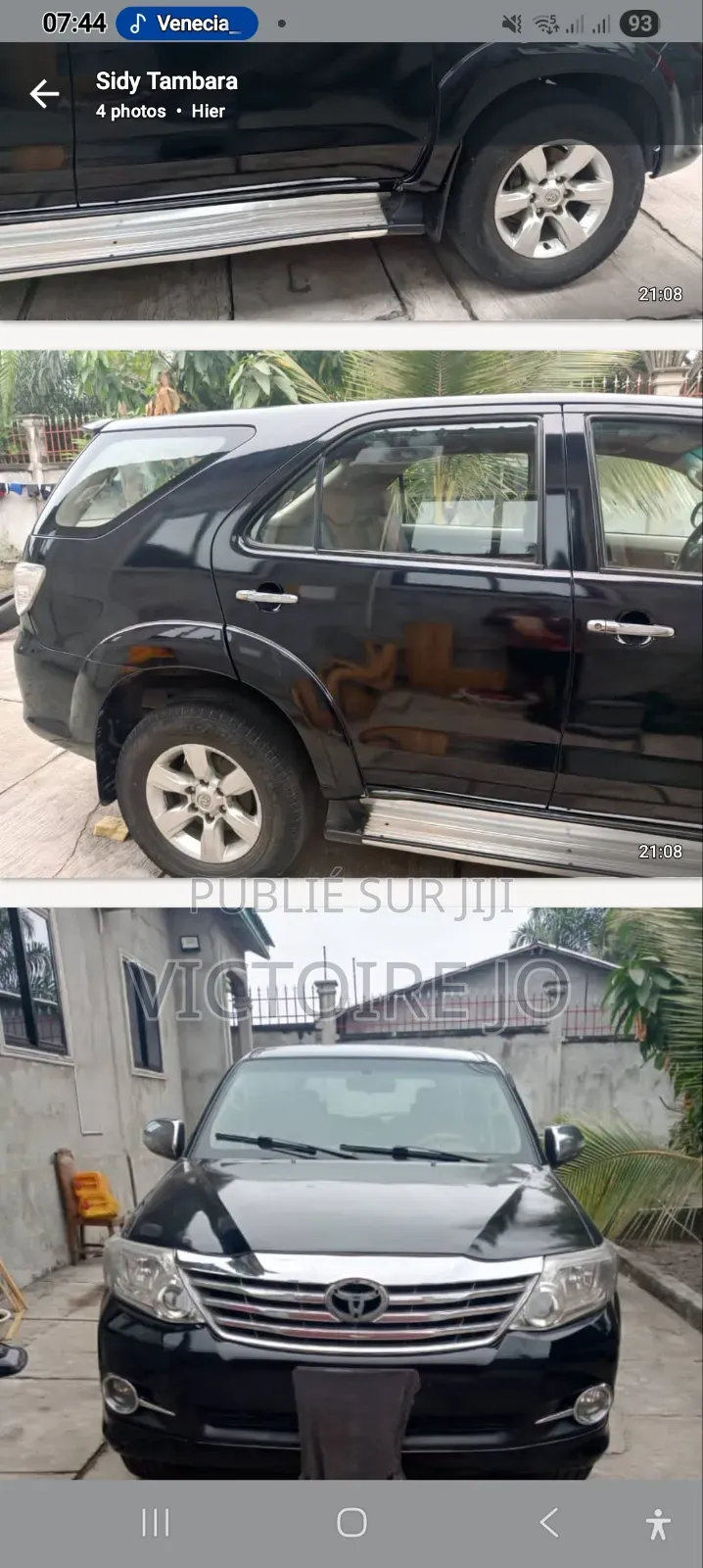 Toyota Fortuner 2016 Noir