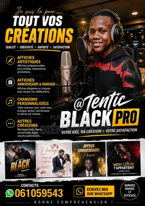 Création D’Affiches Personnalisées – TENTIC BLACK PRO