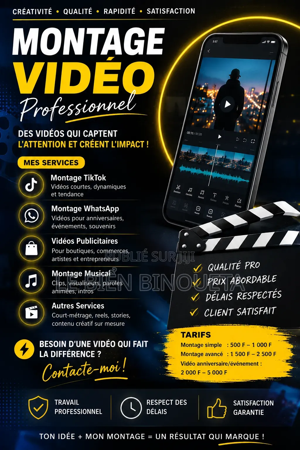 Création D’Affiches Personnalisées – TENTIC BLACK PRO