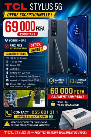 Nouveau TCL Stylet 128 GB Noir