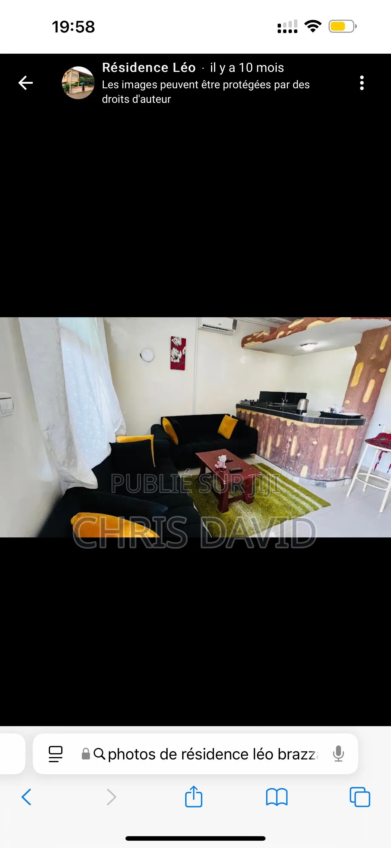 Meublé 1chbre Appartement dans Appartements Chez, Brazzaville à Louer