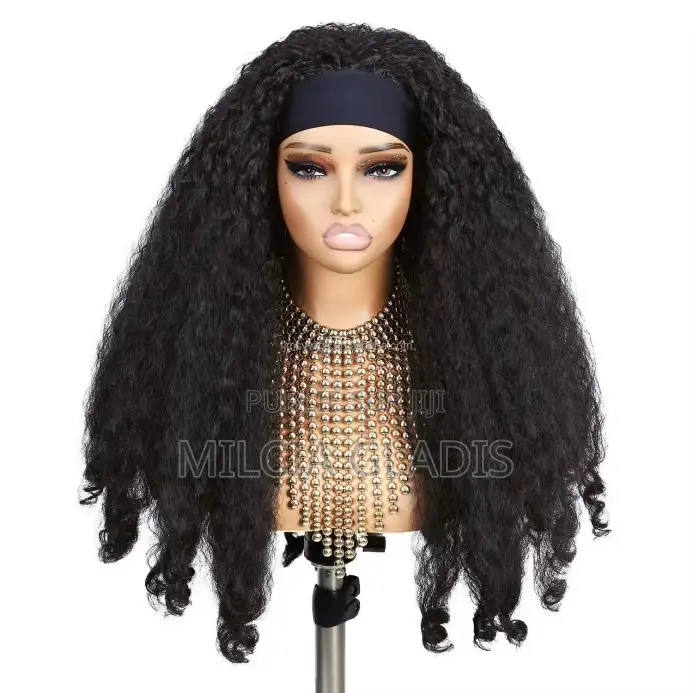 Perruque Bandeau Semie Naturelle Kinky Bouclés Taille 20