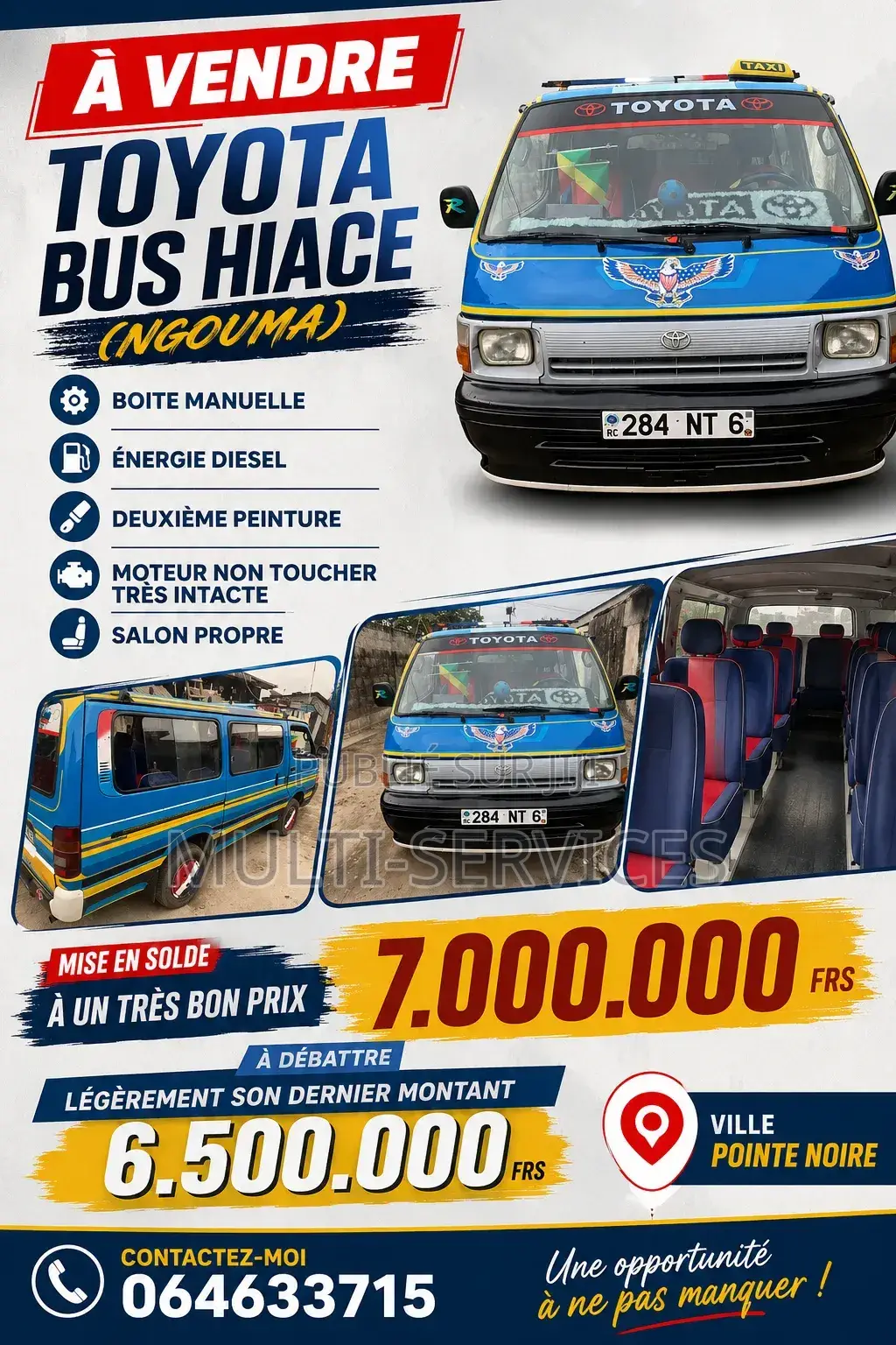 Toyota HiAce 2014 Bleu
