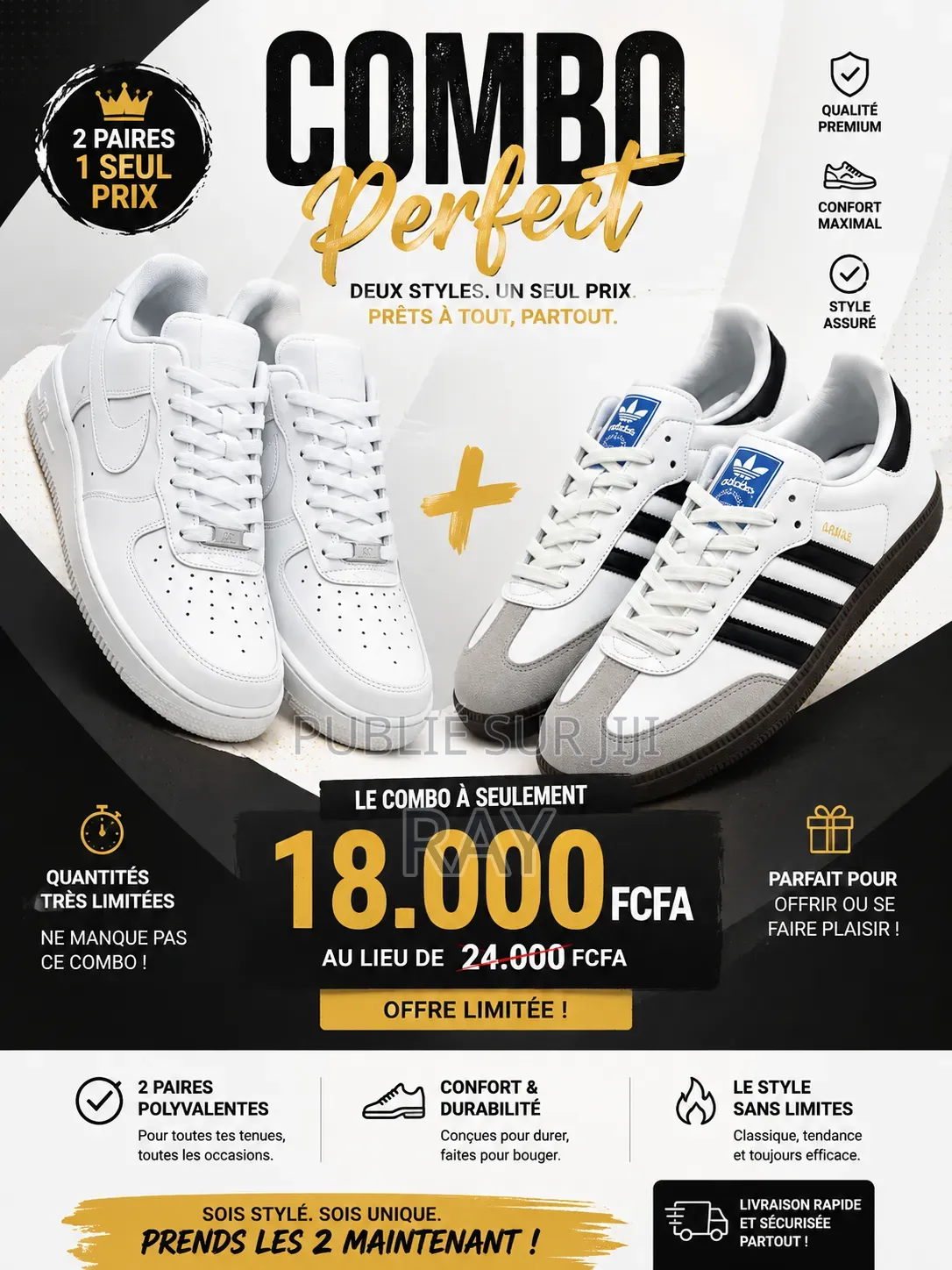 Combo Samba Adidas Et La Air Force 1 Nike