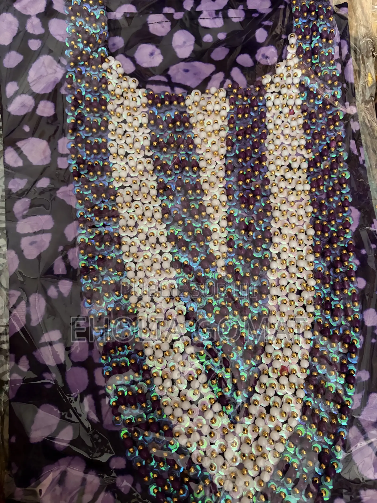 Sublime Robe Boubou Béninoise – Broderie Perlée & Élégance