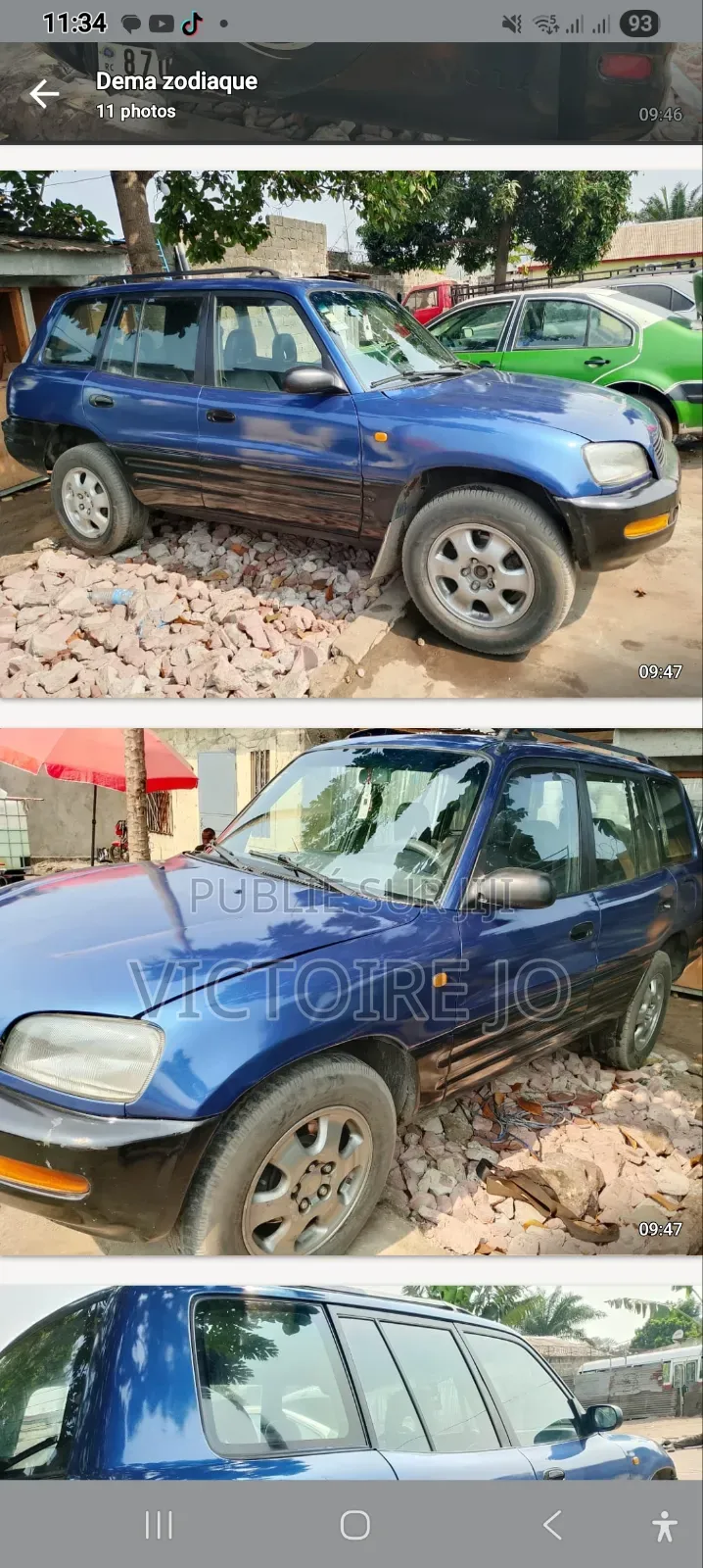 Toyota RAV4 Cabriolet 1998 Bleu