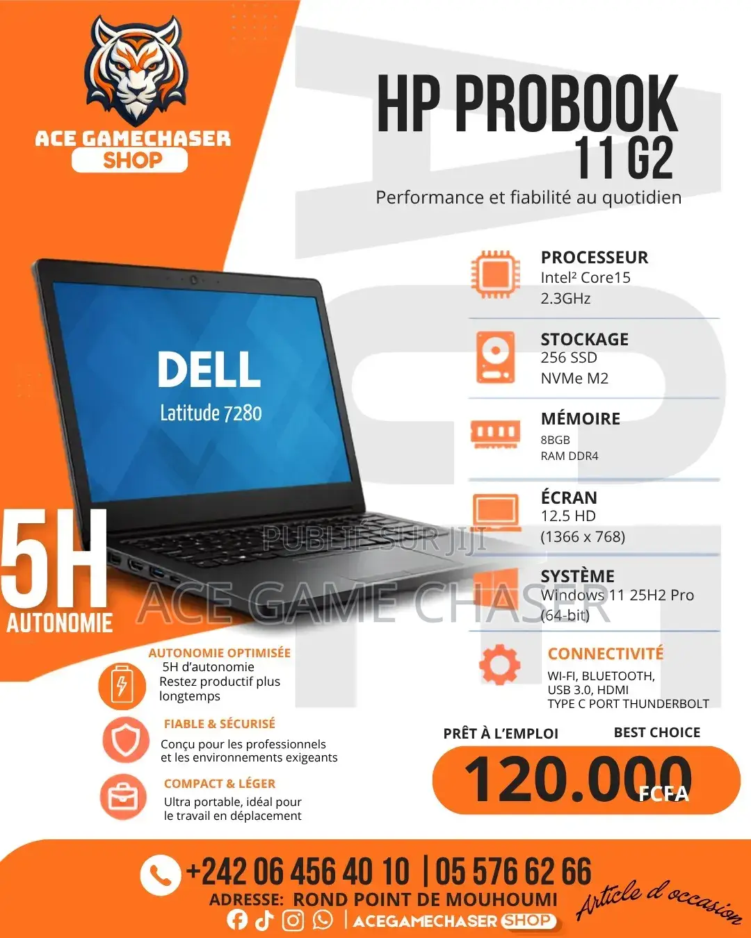 Ordinateur portable Dell Latitude 7280 8GB Intel Core i5 SSD 256GB