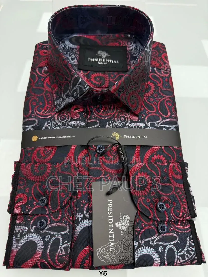 Chemise Homme PRESIDENTIAL Manches Longues Bleu Marine
