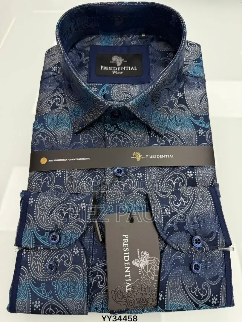 Chemise Homme PRESIDENTIAL Manches Longues Bleu Marine