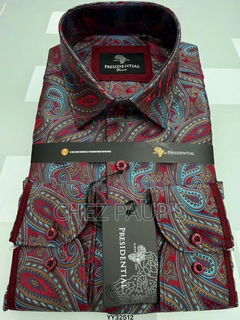 Chemise Homme PRESIDENTIAL Manches Longues Bleu Marine