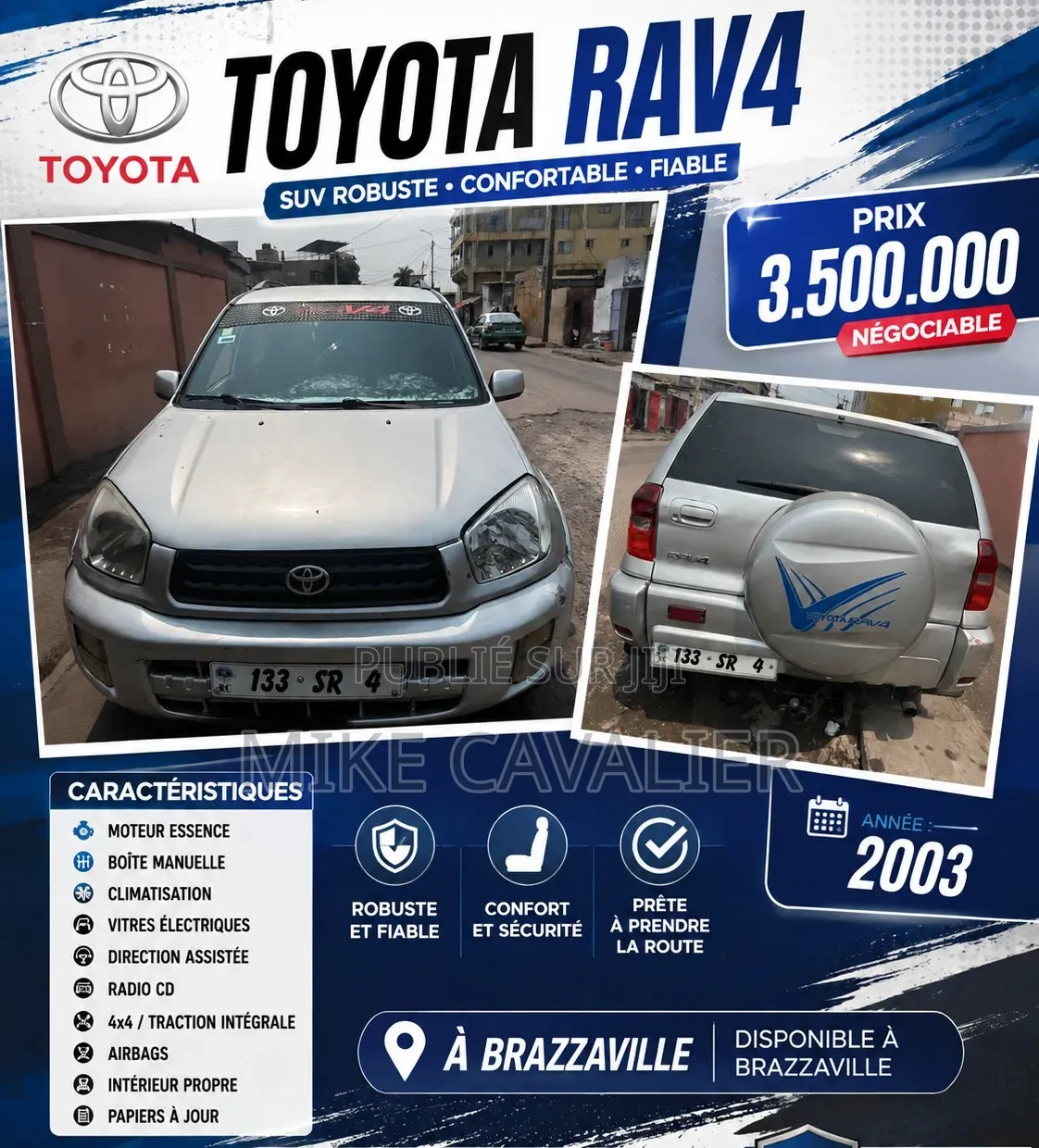 Toyota RAV4 Automatic 2003 Gris