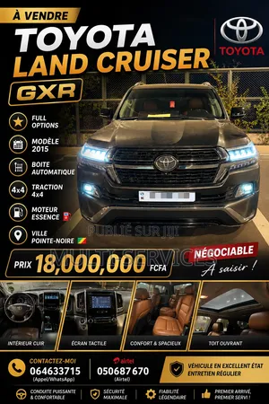 Toyota Land Cruiser 2015 Noir Mat