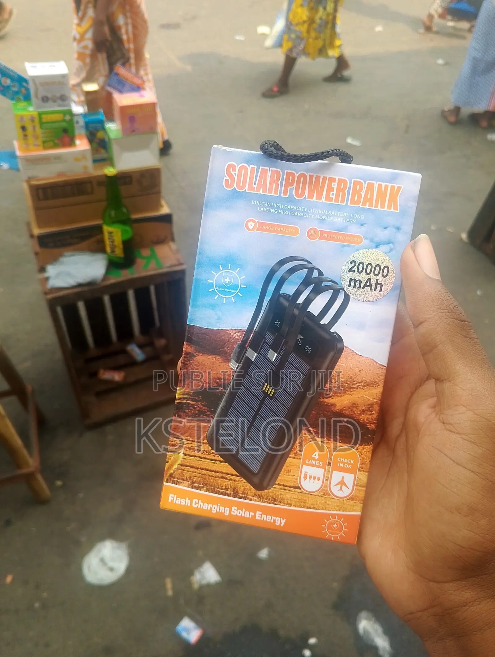 Power Bank Solaire 80000mAh - Écran Digital + Charge Rapide