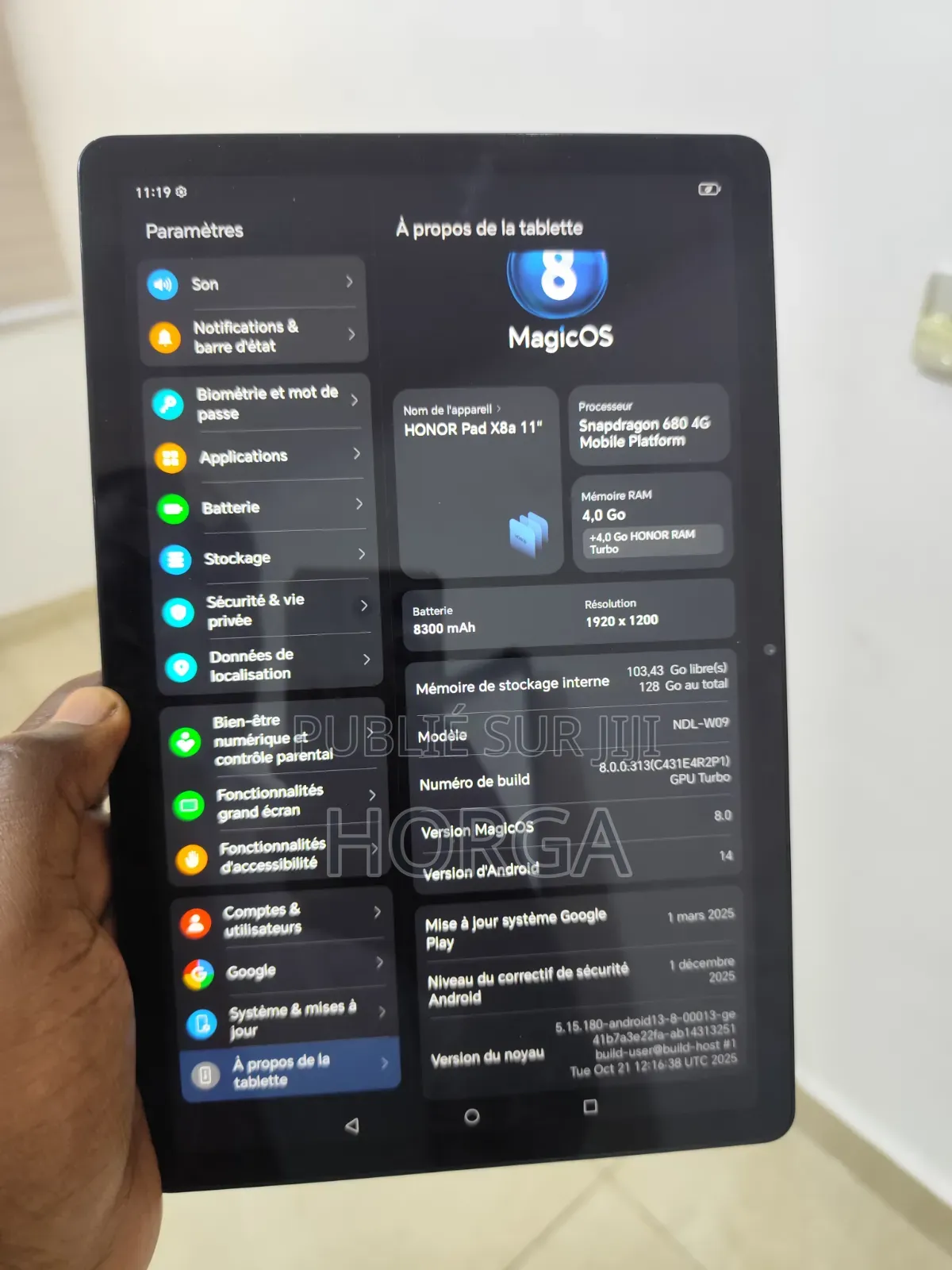 Nouveau Honor Pad X8 128 GB Gris
