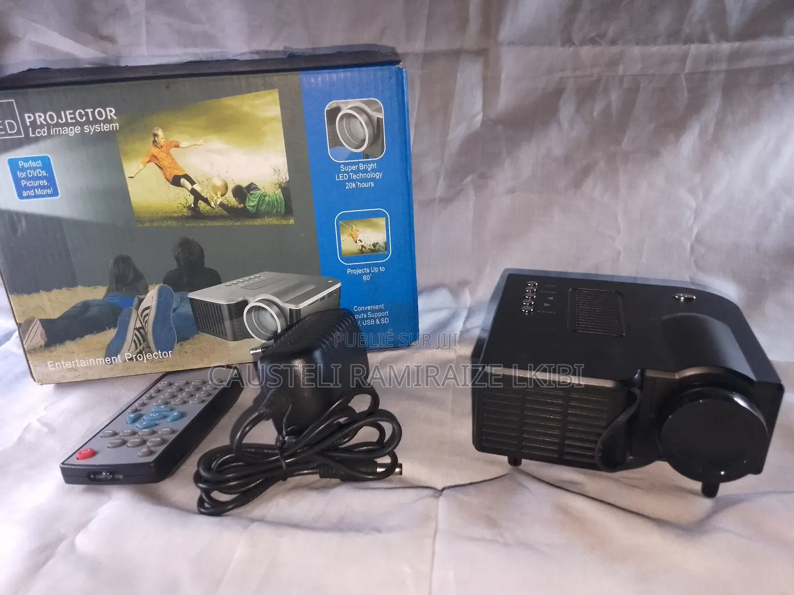 Projecteur Led Multimédia – Hdmi/Usb/Sd – Télécommande Incluse