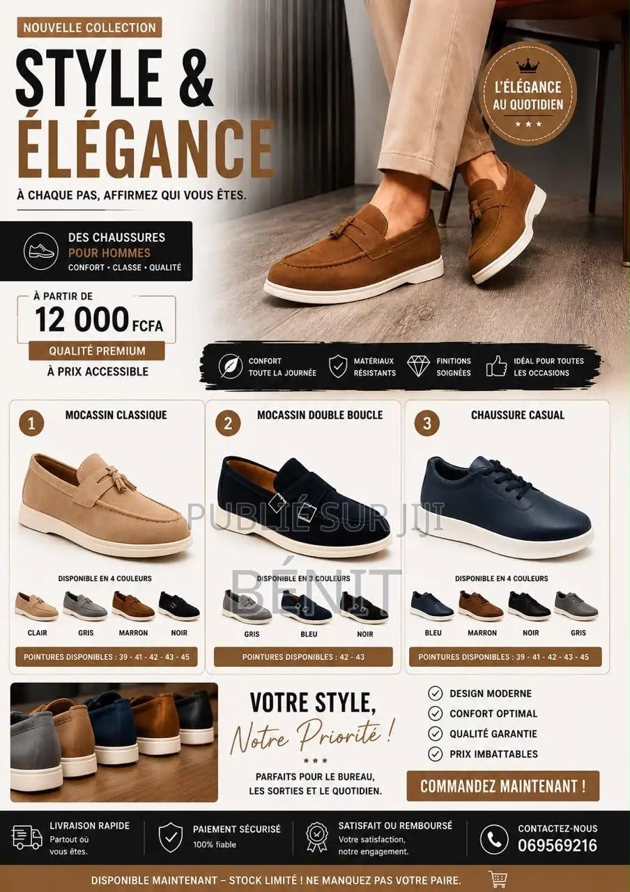 Mocassins Pour Homme, Confortable Semelle Souple