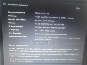 Ordinateur portable Samsung Q320 4GB Intel Core i5 HDD 500GB