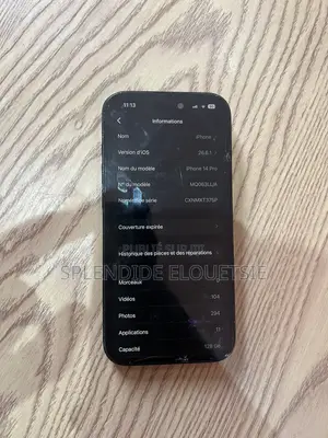 Pomme iPhone 14 Pro 128 GB Noir