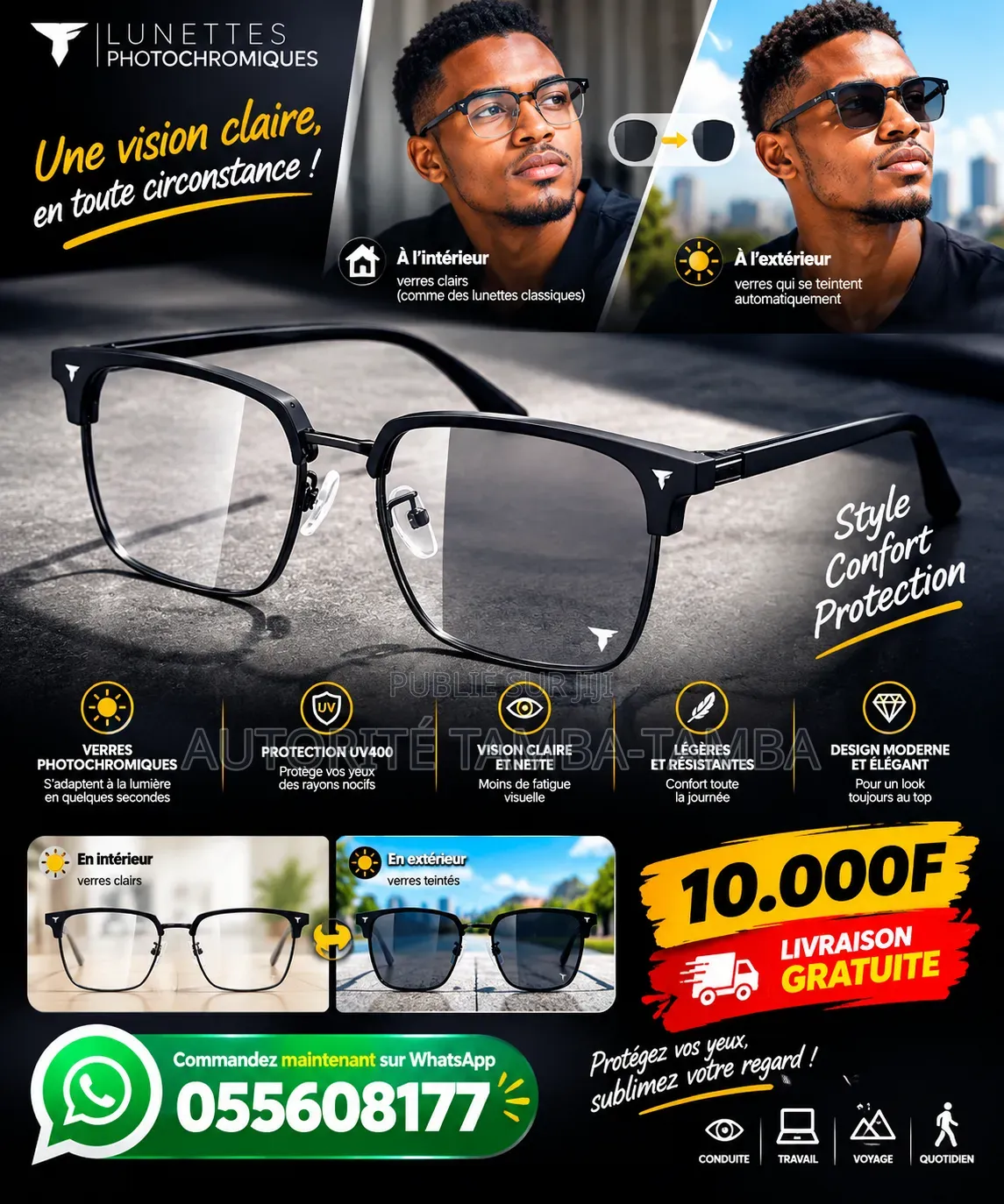 Lunettes Photo Chromée