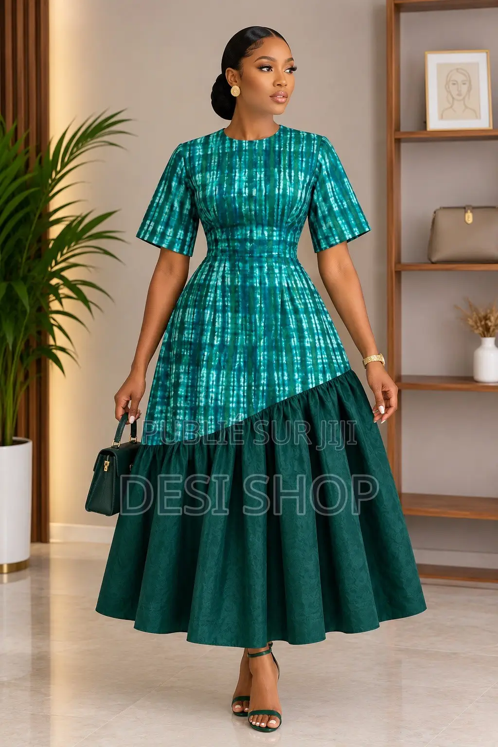 Robe Pour Femme en Tissu Adhiré