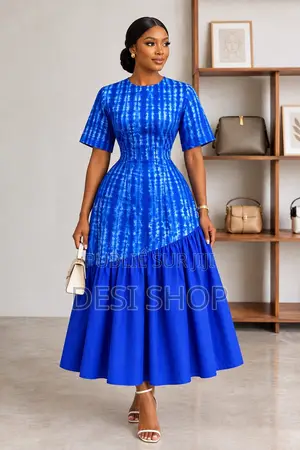 Robe Pour Femme en Tissu Adhiré