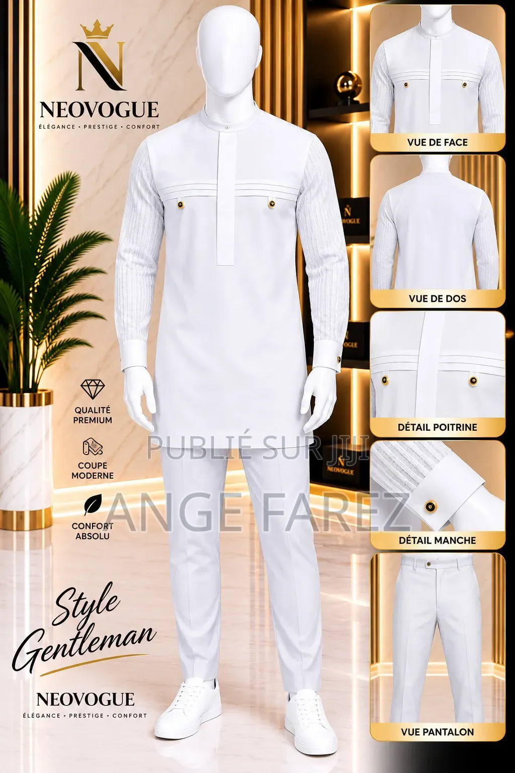Tuniques Homme Couleur Blanche Bleu Gris